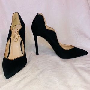 Black Heels with Gold Detail